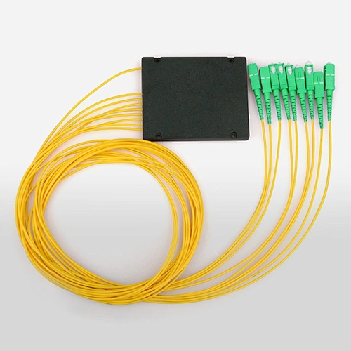 1x8 PLC optic fiber splitter ABS box 2.0mm cable SC APC connector 1*8 plc splitter cassette type